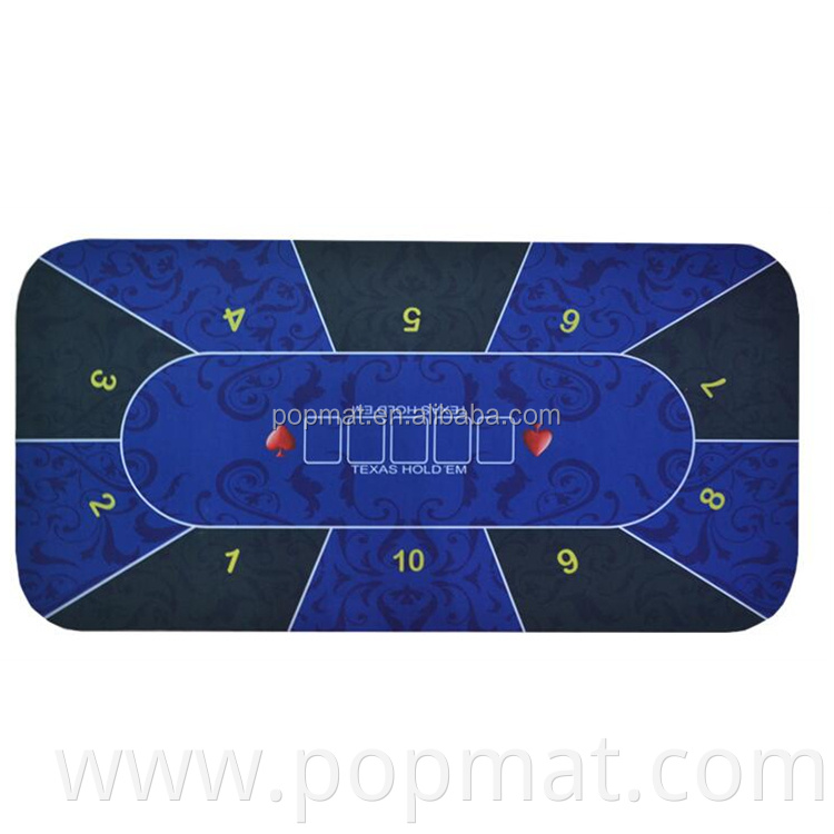 Large Size Poker Gambling Table Mat Anti silp Full Color Printing rubber game mat